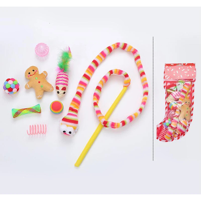 Christmas Pet Toys Christmas Cat Cute Funny Toy Sets Pet Christmas Gift Pet Simple Toys 2024 241125
