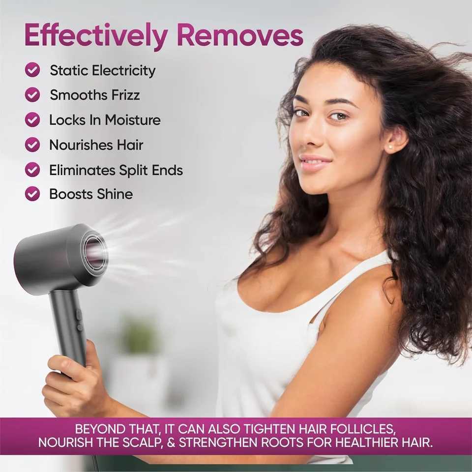 Super Hair Dryer 220V Leafless Hair Drying Machine Personal Hair Care Styling Tool Constant Temperature Negative Ion Bass Baby Hair Drying Machine W24