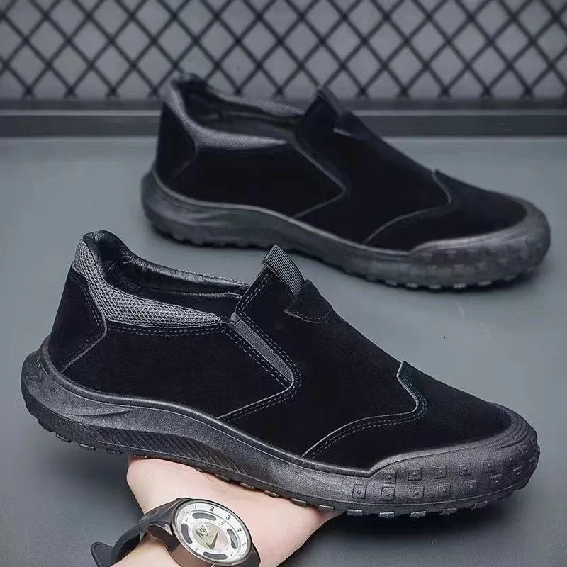 2024 Spring Mens Shoes Breathable Work Safety Shoes Trendy Versatile Non-slip Sports Comfortable Eva Insoles Rubber Upper 241125