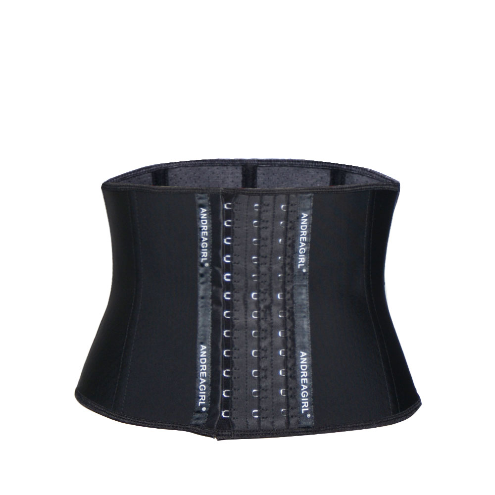 22cm Short Latex Waist Trainer Corset 9 Steel Bone Workout Waist Cincher Women Slim Body Shaper Girdles Corsets 9052