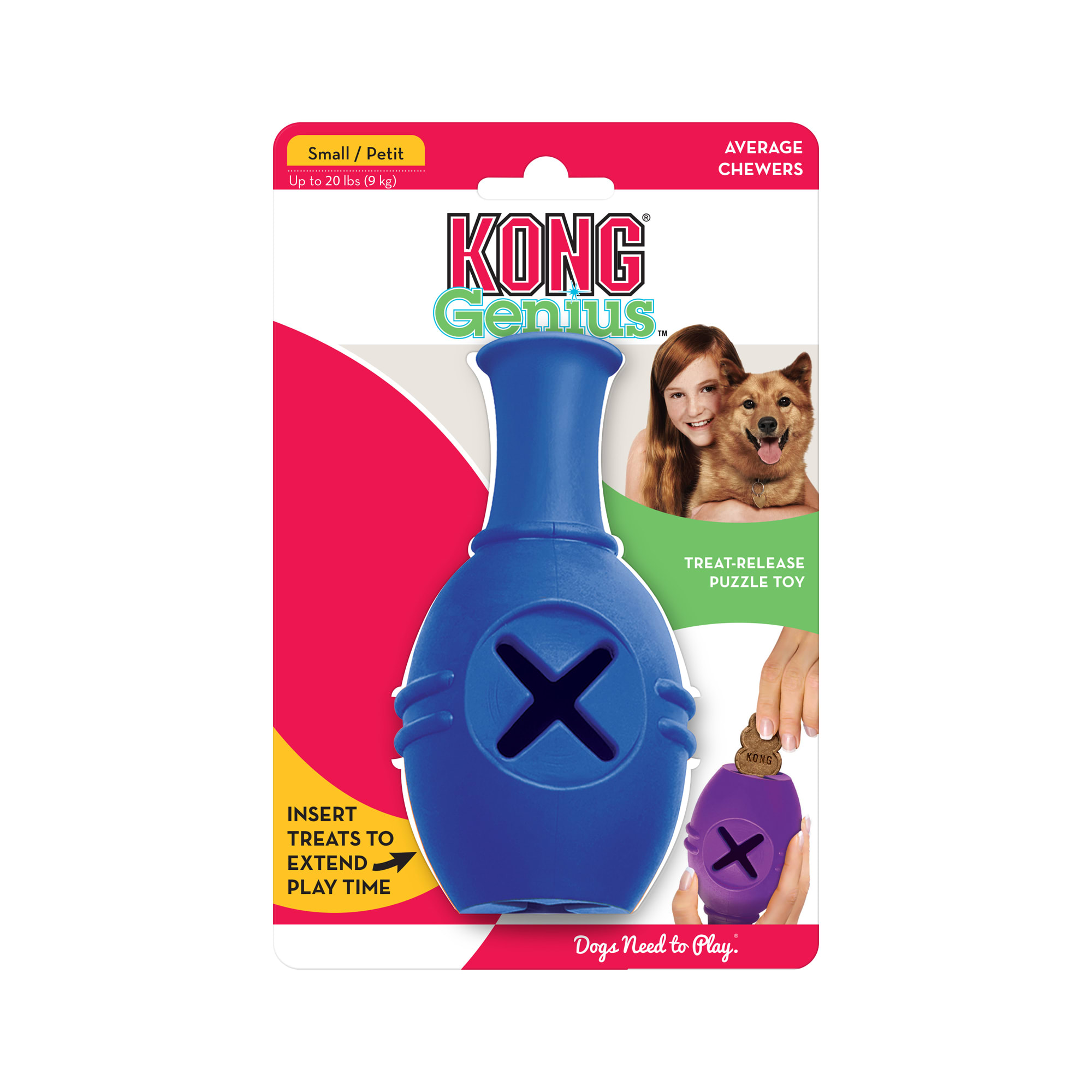 KONG Genius Leo Food Dispensing Dog Toy, Small