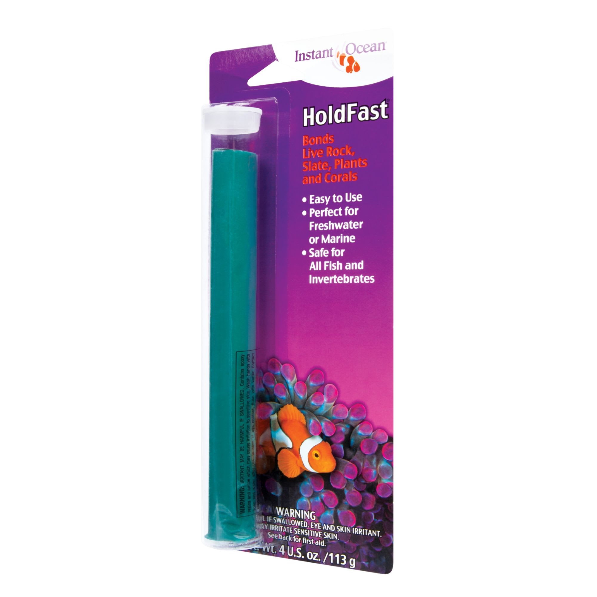 Instant Ocean HoldFast Epoxy Stick Bonding Solution, 4 oz.