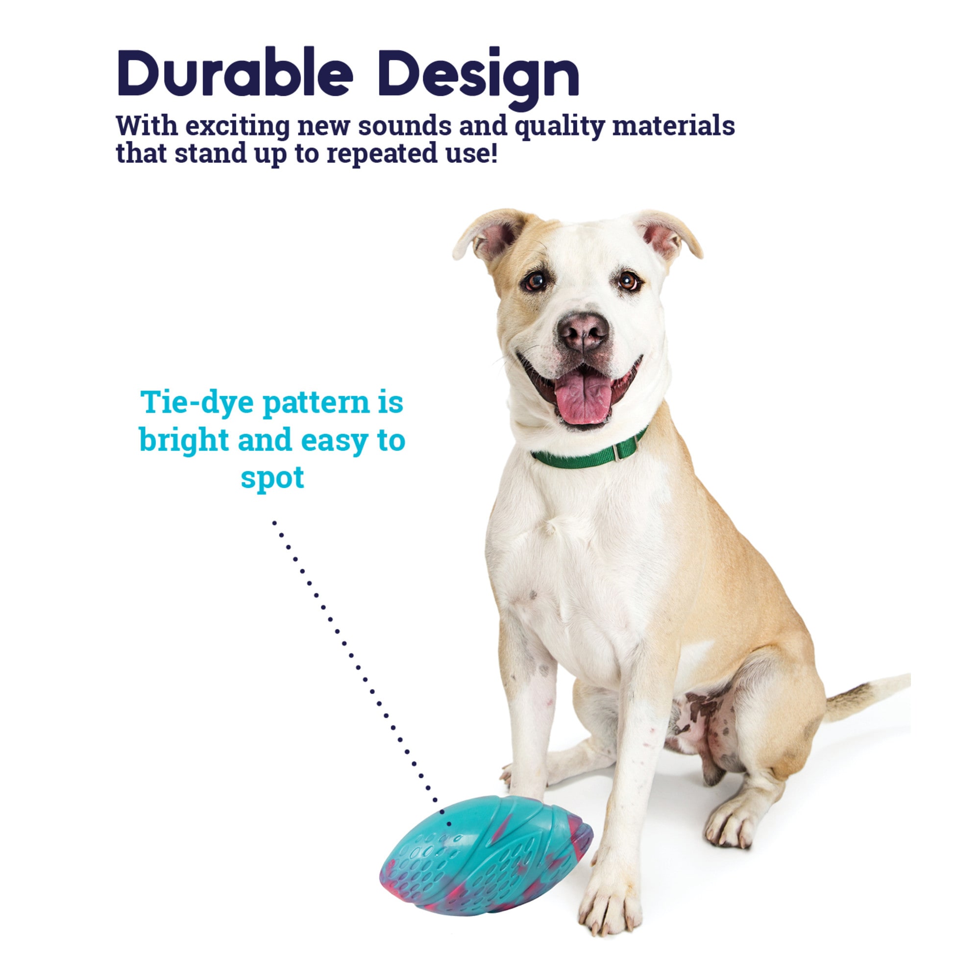 Petstages Fetching, Throwing Fun Grunt N' Punt Football Dog Toy, Small