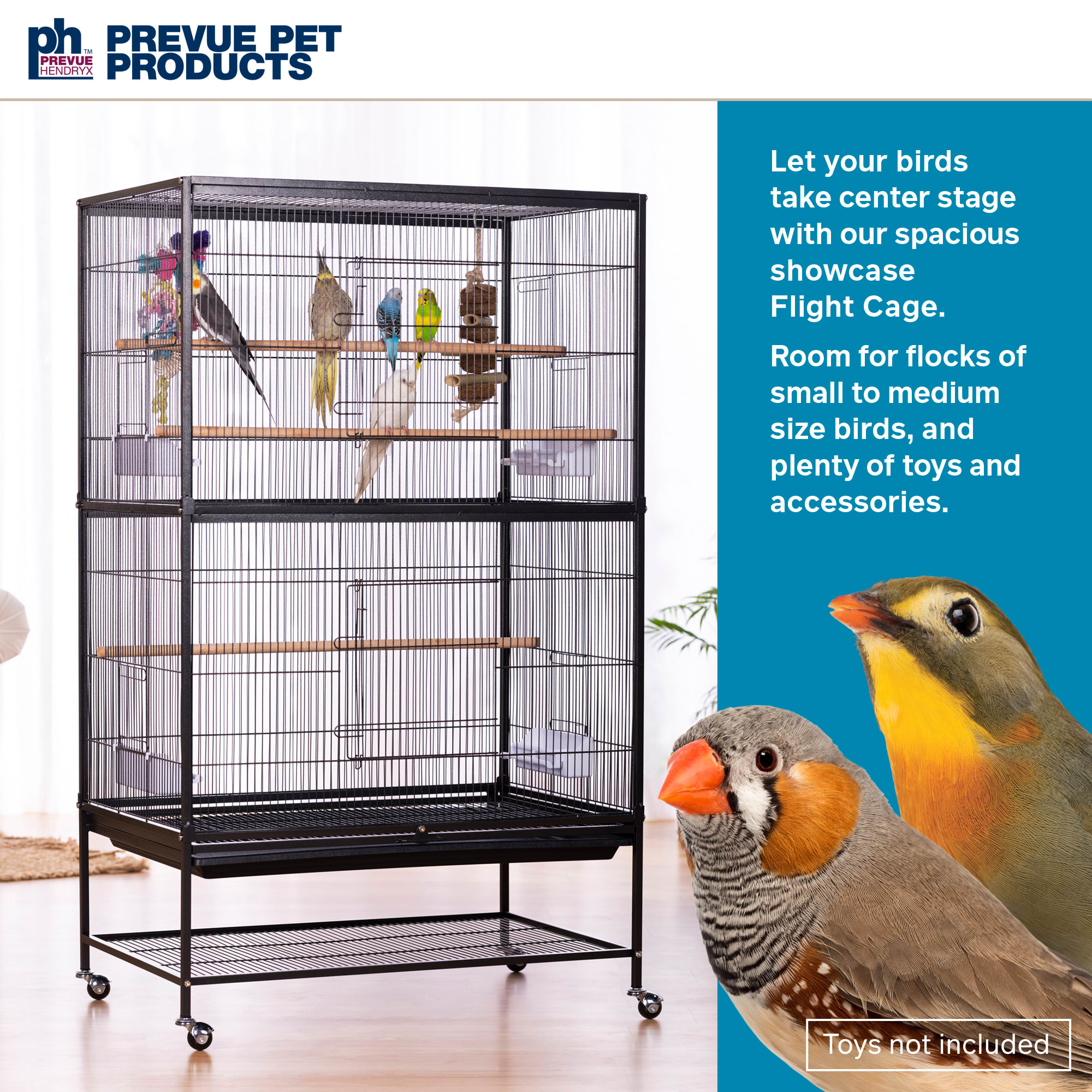 Prevue Pet Products Large Black Flight Bird Cage