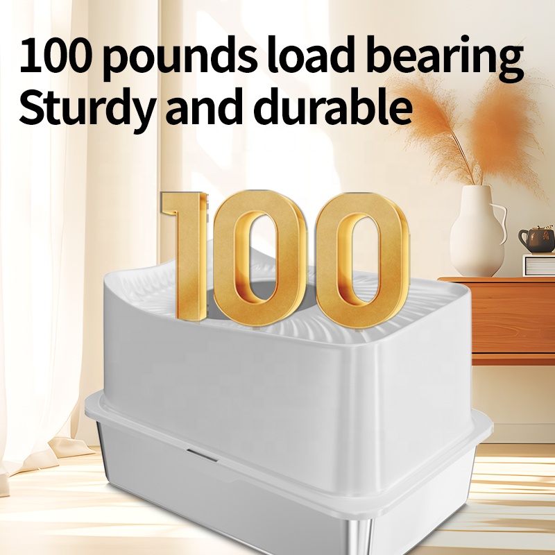 Super Large High-End Stainless Steel Cat Litter Box Top-Design High Splash Prevention Easy Cleaning Non-Stick Bottom Plastic