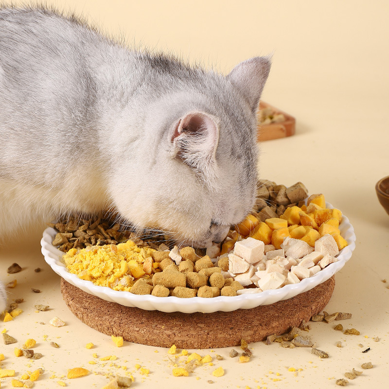 OEM ODM Freeze-dried Chicken Pet Food wholesale cat and dog food freeze-dried duck cube dry freeze dried pet food
