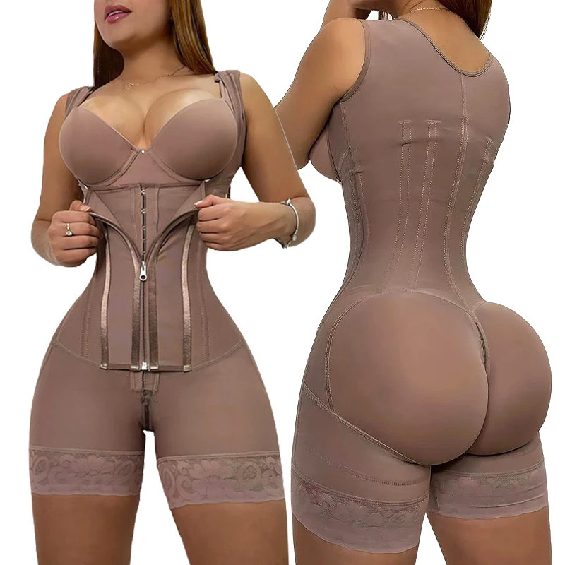 High Compression Girdle Shaper Colombian Fas Shapewear Postpartum Belly flat Sheath Waist Trainer Belts Woman Extreme Corset 241112