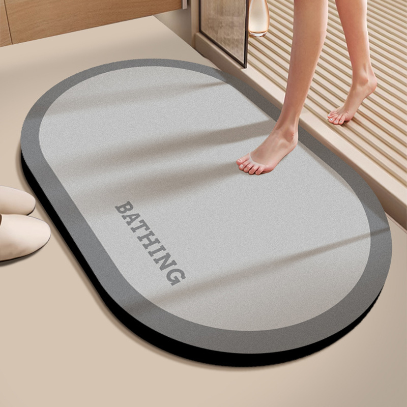 Bathroom Floor Mats Bathroom Non-slip Water-absorbent Toilet Strong Doorway Restroom Diatomite Quick-drying Foot Mats Carpet Bathroom