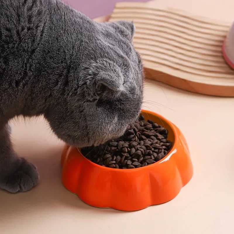 4 cute designs pet ceramics bowl watermelon strawberry shape cat food bowl small dog colorful water suppliers cat bowlXJ241125