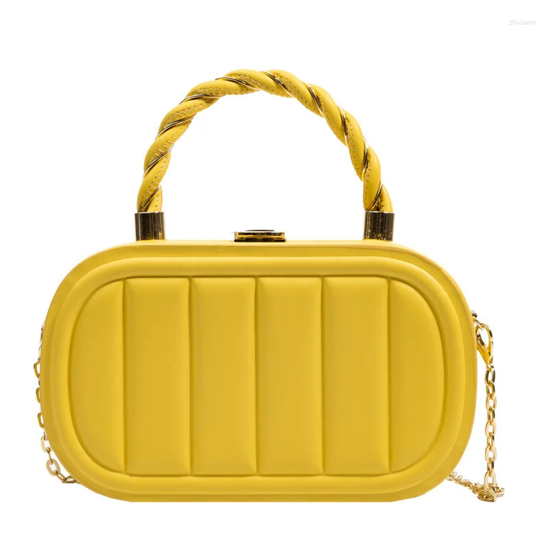 Totes Fashionable And Simple Hand-held Shoulder Bag Chain Crossbody Shaped Box Cosmetic Storage Hand Ladies Vip zhanyishengli