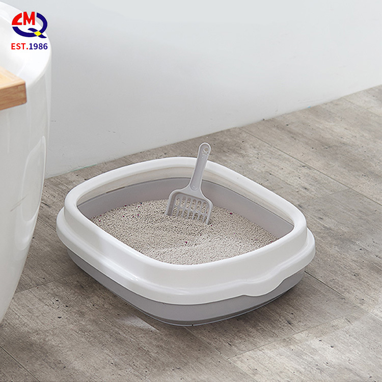 Cat Clean Up Products Plastic Large Space Cat Toilet Box Cat Litter Box Sandbox