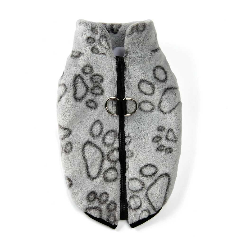 Winter Dog Clothes Warm Paw Print Pet Coat for Small Dog Puppy Fleece Jacket Clothing Apparel Chihuahua French Bulldog YorkshireXJ241125