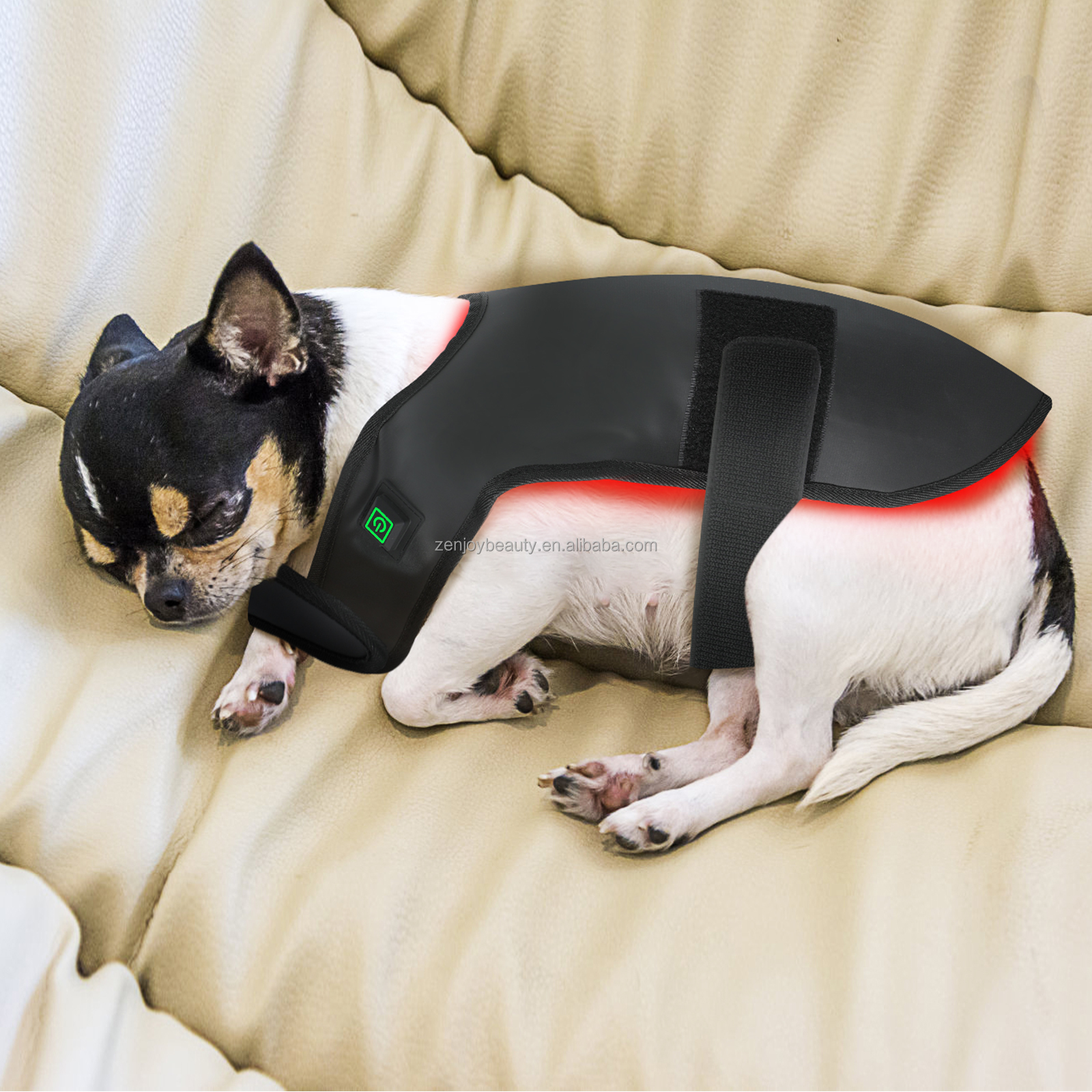 2024 Wholesale home use pet dog care infrared red light therapy belt red LED light therapy wrap for dogs
