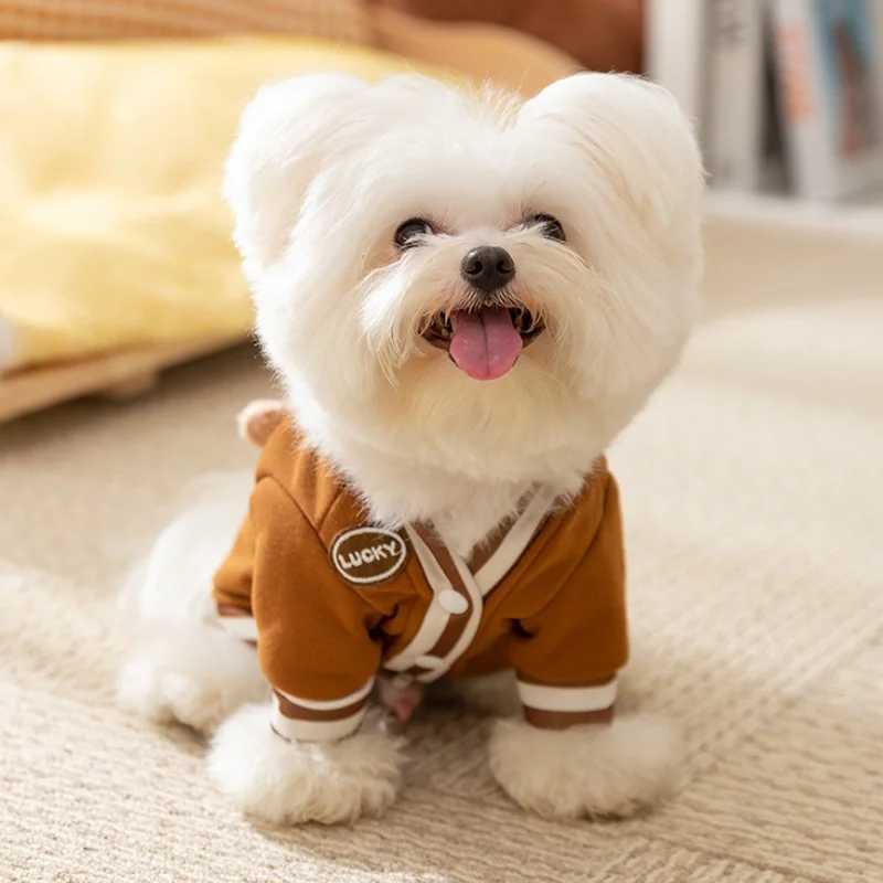 Pet Dog Jacket Coat for Small Dogs Bear Pattern Dog Clothes Luxury Puppy Coat Cute Soft Cat Jacket Pet Outifts Chihuahua ClothesXJ241125