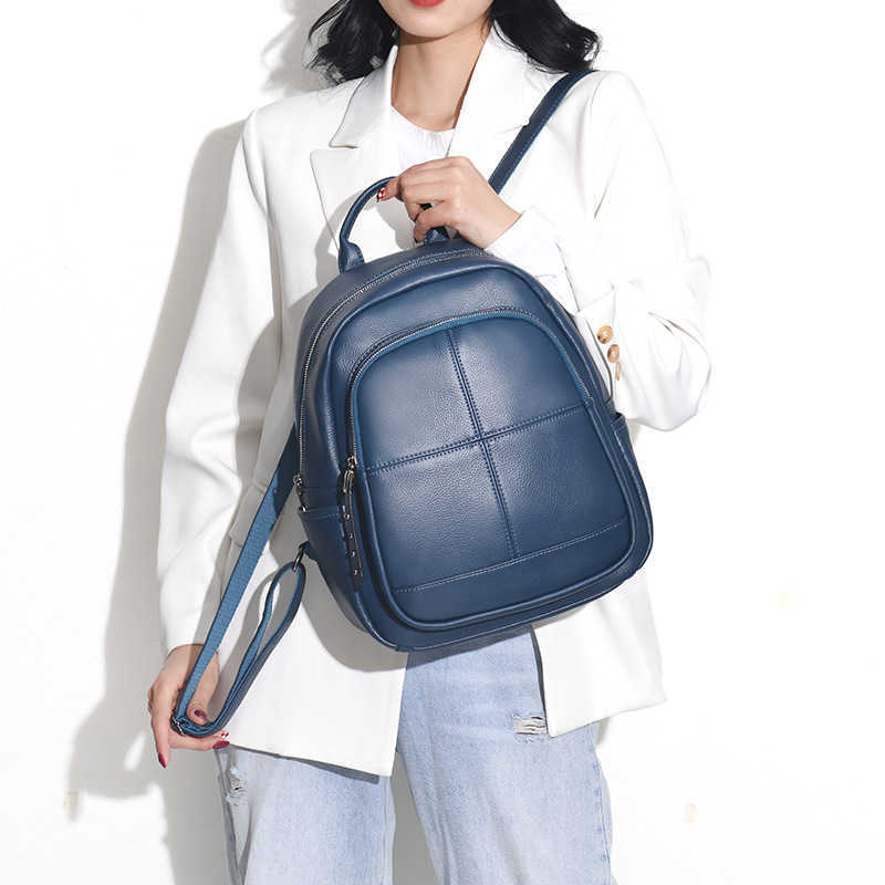 Korean version soft leather backpack for girls 2023 new fashionable anti-theft large capacity versatile travel backpack 241125