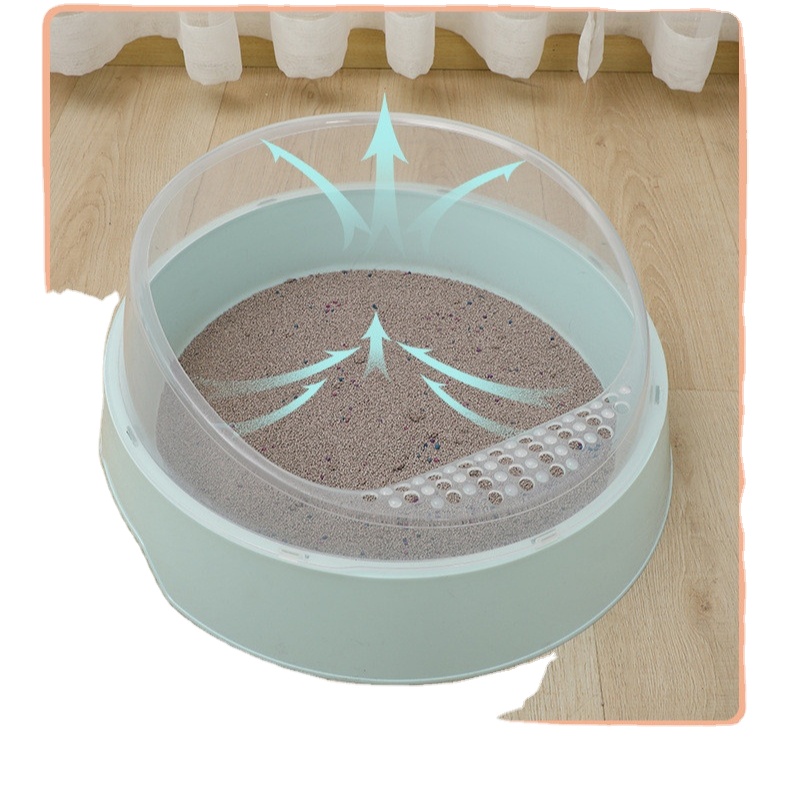 2022 new cute cat litter box accessories pet cleaning plastic large space training cleaning cat toilet cat litter box