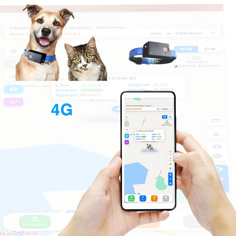 Smart GPS Pet Tracker cat dog Spy Smallest GPS tracking chip global locator 2G 4G small animal collar gps tracker
