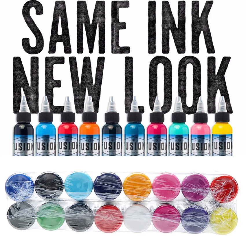 30ml / bottle of 16-color paint set tattoo airbrush Fusion ink for body painting tattoo color paint tattoo supply