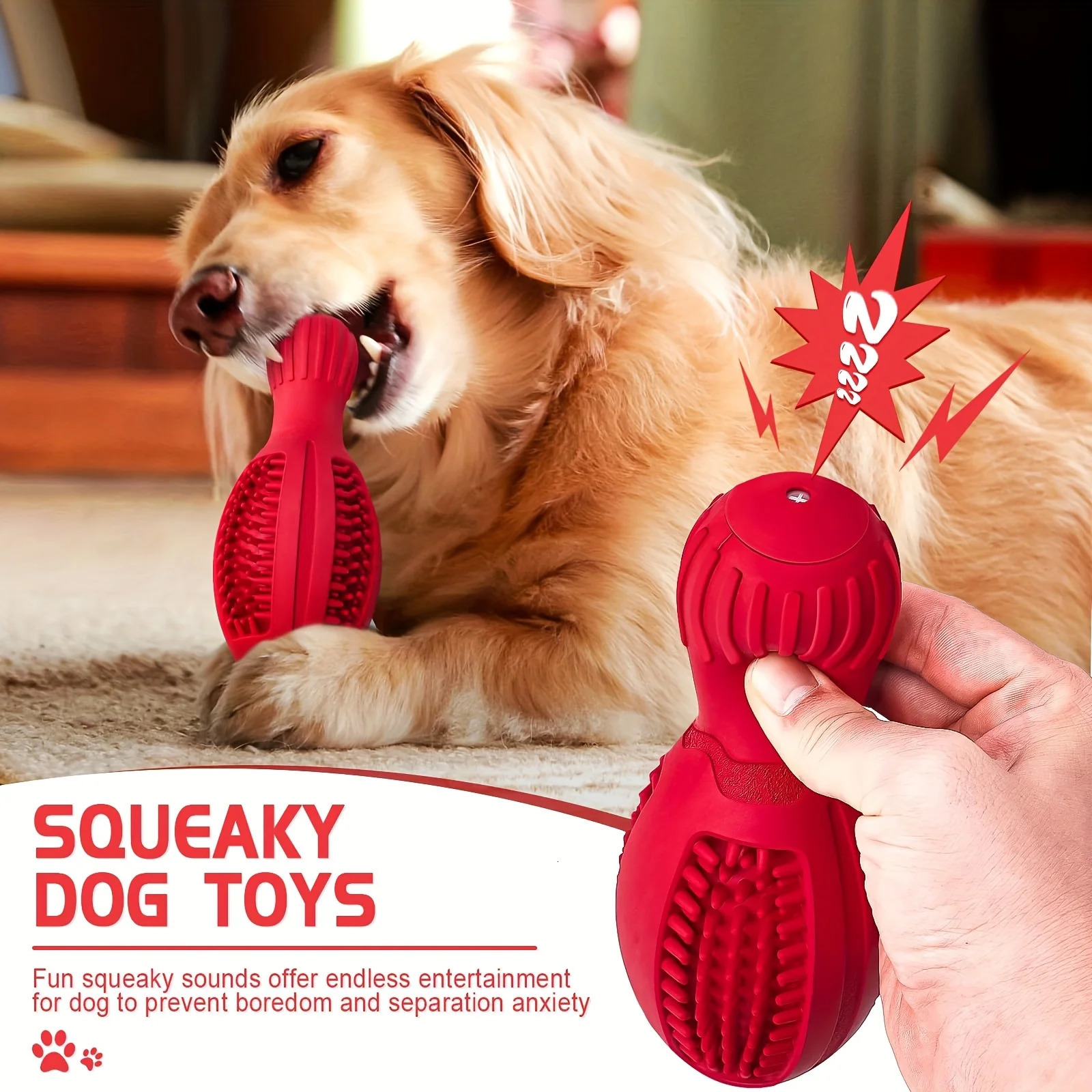 1pc Highly Durable Dog Chew Toy Dispenser Smart Slow-Feeding for Interactive Play Teeth Cleaning Fun Bowling Ball Shaped 241125