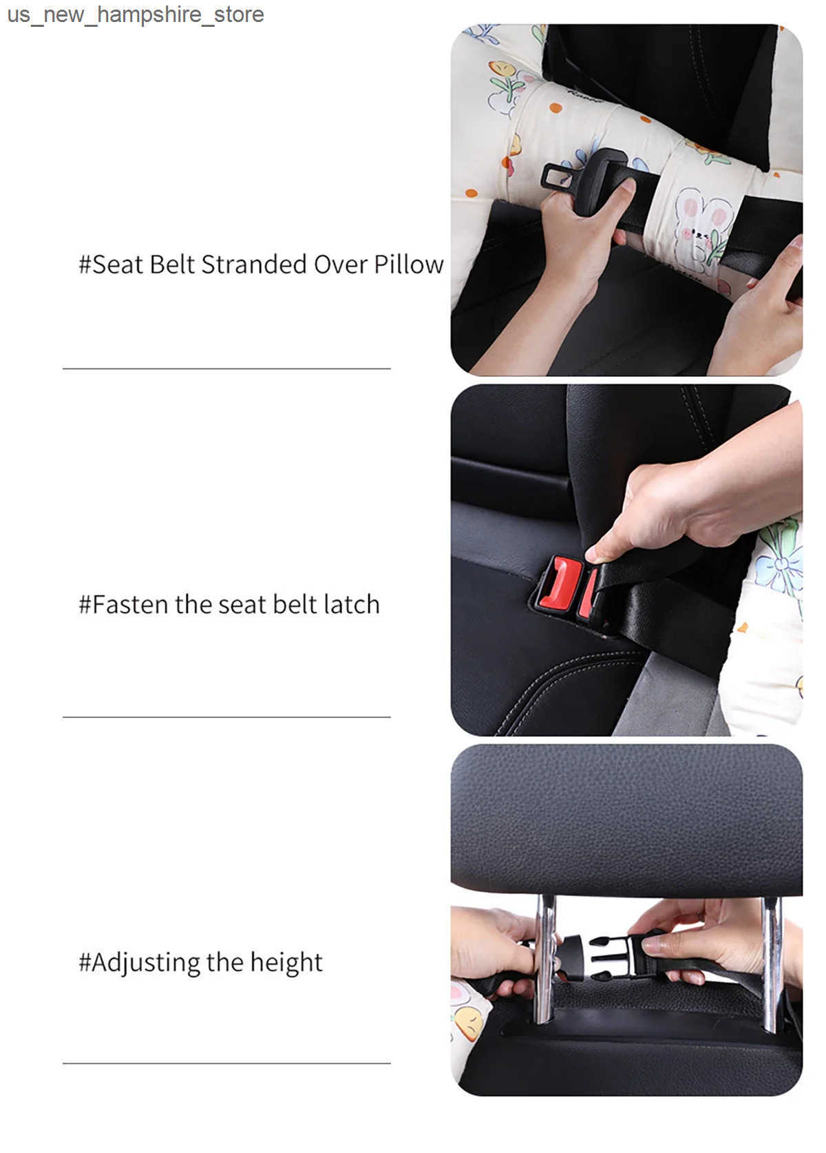 Seat Cushions Car Seat Safety Neck Pillow Cute Kid and Adult Car Sleeping Neck Head Support H-Shape Travel Pillow Cushion Child Women Tools J241125