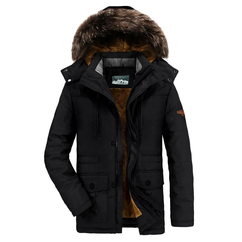 Male Parkas Winter Jacket Cotton Padded Warm Coat Military Hooded Fleece Thick Long Outwear Windbreaker Jackets 6XL 241120