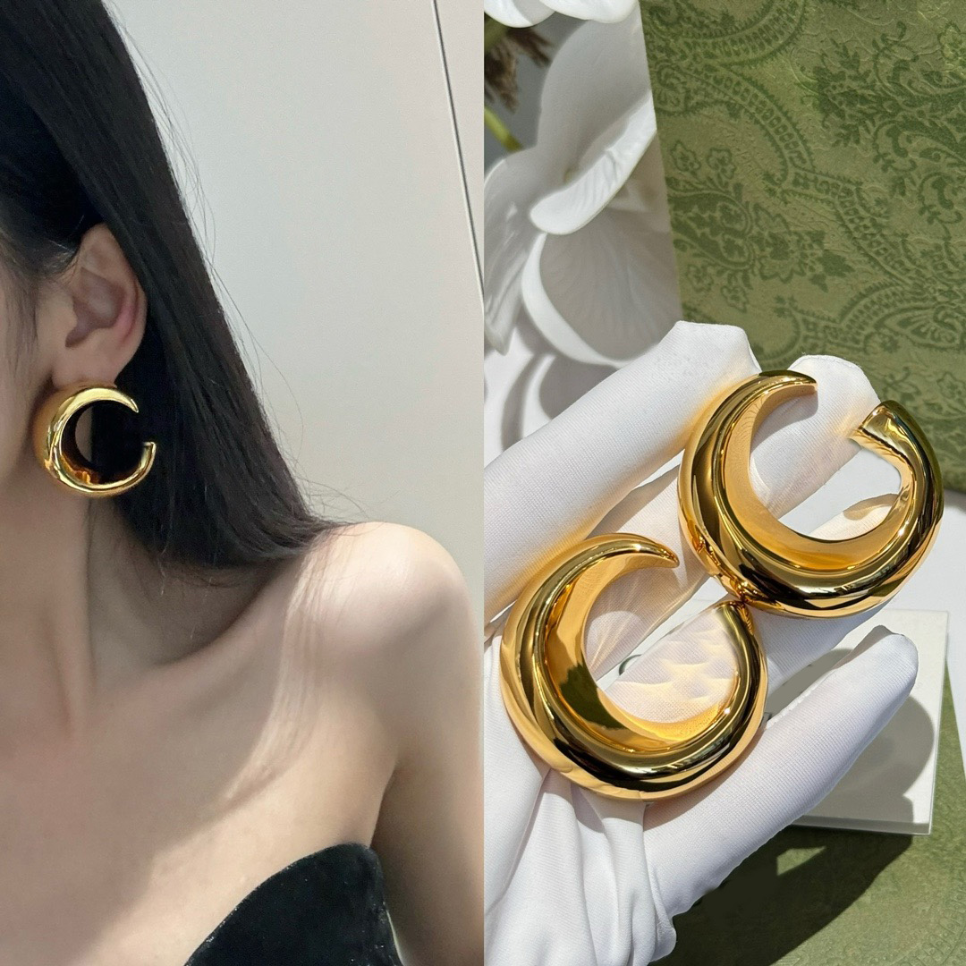 The latest gold stud earrings exaggerated earrings designer for women Christmas party exquisite earrings gift designer jewelry