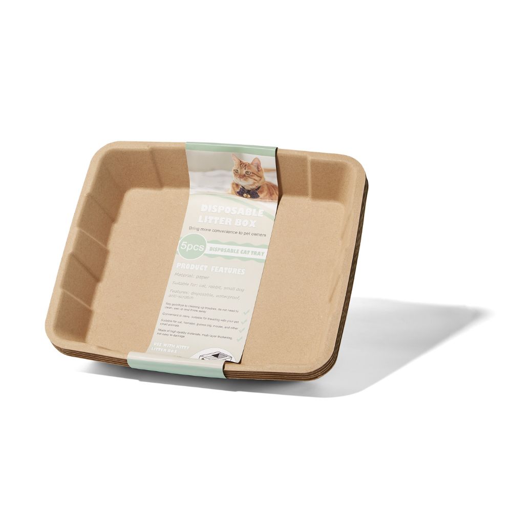 Convenient Disposable Cat Litter Box 1 Pack of 5 Disposable Cat Toilet