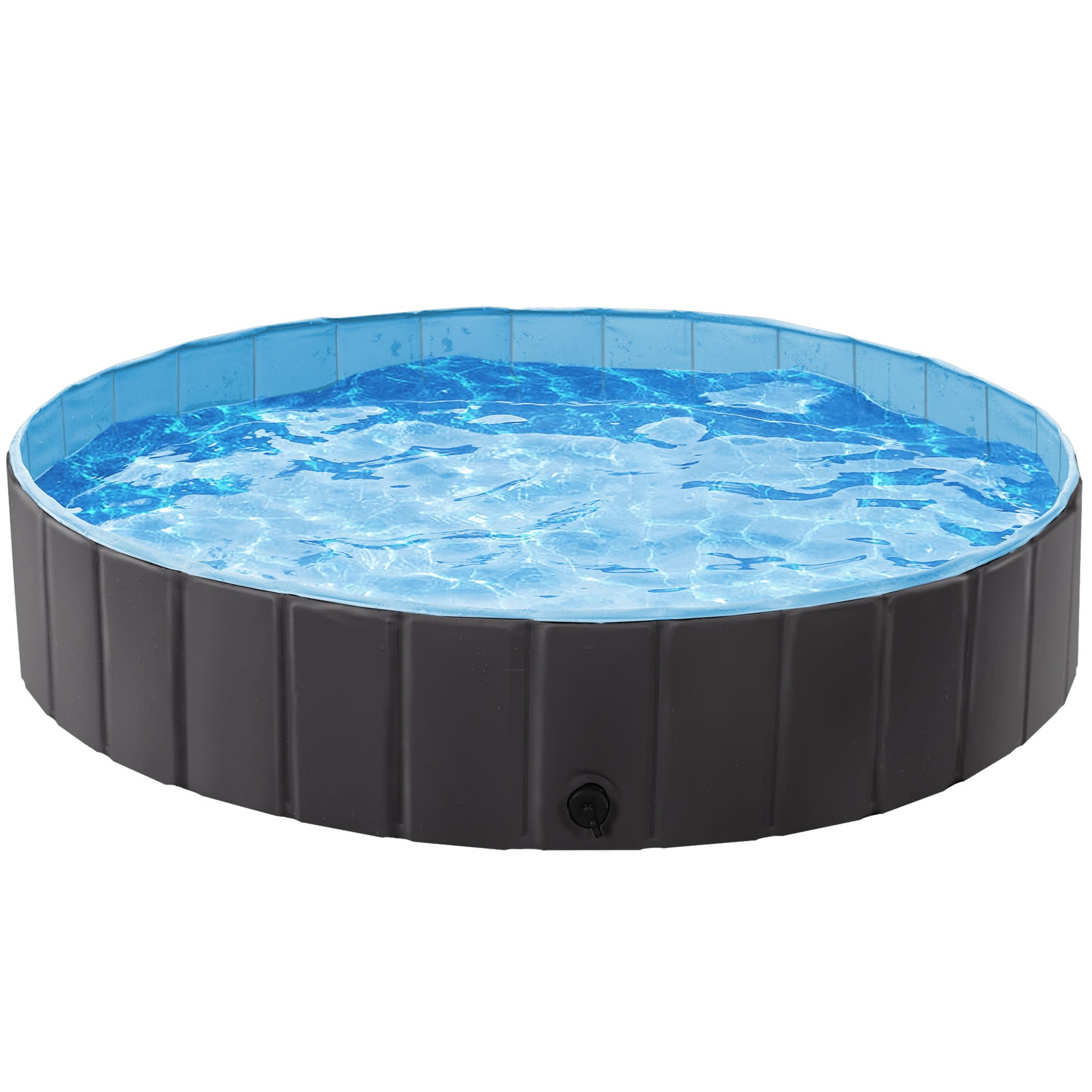 Topeakmart Black Foldable Swimming Pool for Dogs, X-Large