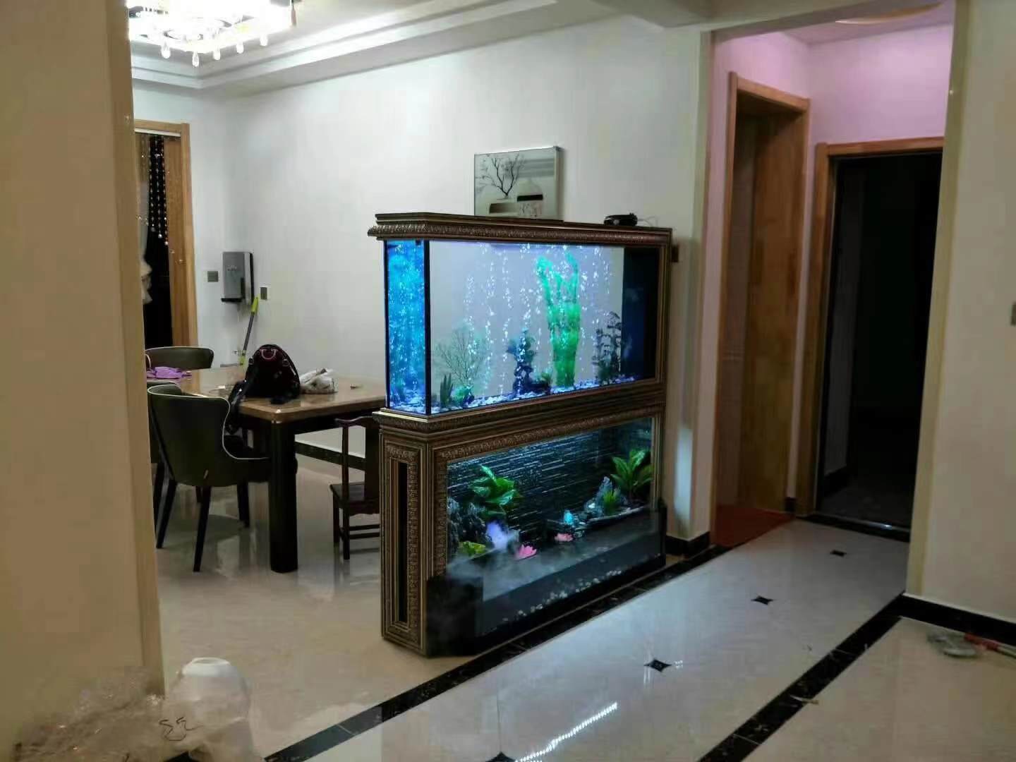 Aluminum Straight Curved Fish Tank Custom Aluminum Alloy Aquarium Fish Wide No Border Aquarium Tank