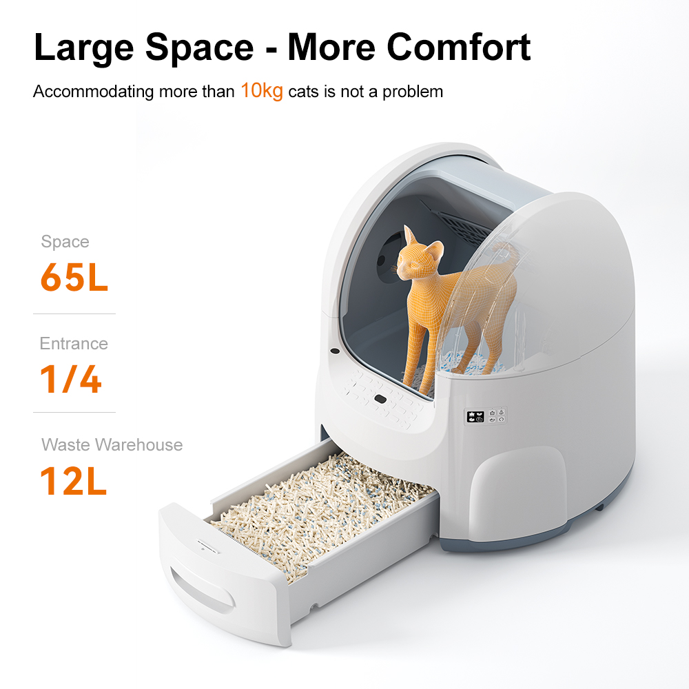 Smart Cat Litter Basin Large Smart Cat Toilet Self Cleaning Automatic Cat Litter Box