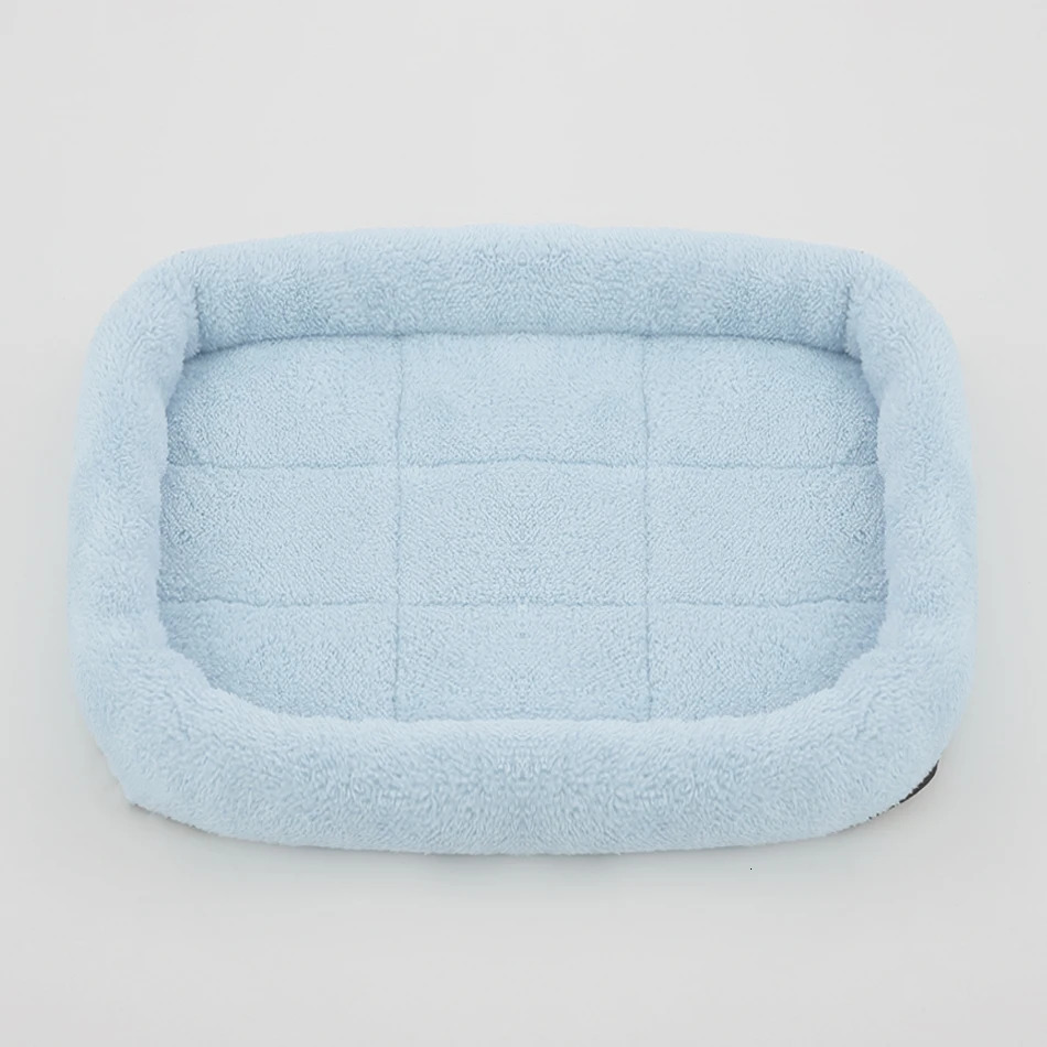 Soft Plush Square Dog Bed Mat Beds for Dogs Cat Small Medium Large Pet Sleep Calming Pad Cat Dog Bed Cushion Pet Supplies 241125