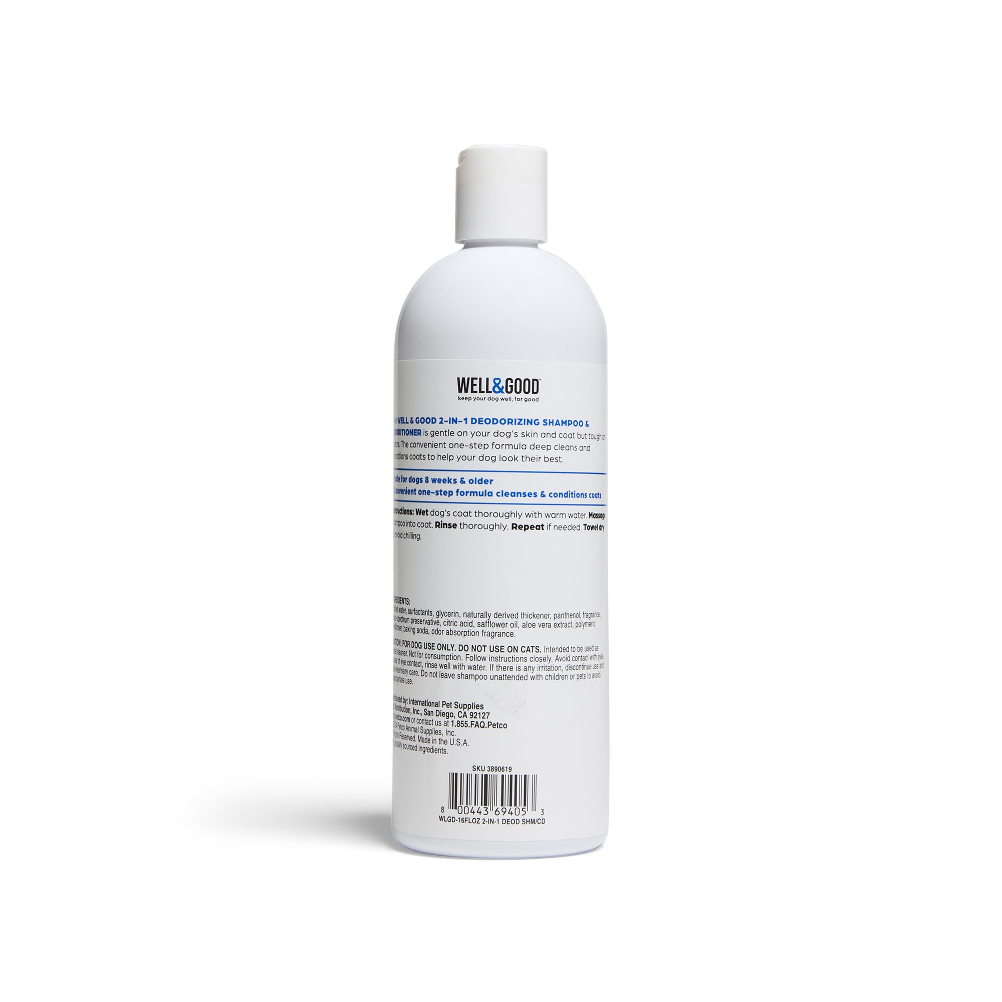 Well & Good 2-in-1 Deoderizing Dog Shampoo & Conditioner, 16 fl. oz.