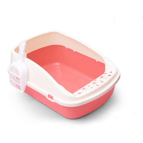2024 Hot Selling Rectangular Cat Litter Box Litter Tray Toilet Plastic Cat Litter Box With Shovel