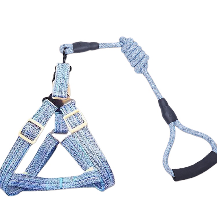 Dog Pet Collars Leashes Reflective Pet Leashes Rope Leash Collar Harness Set