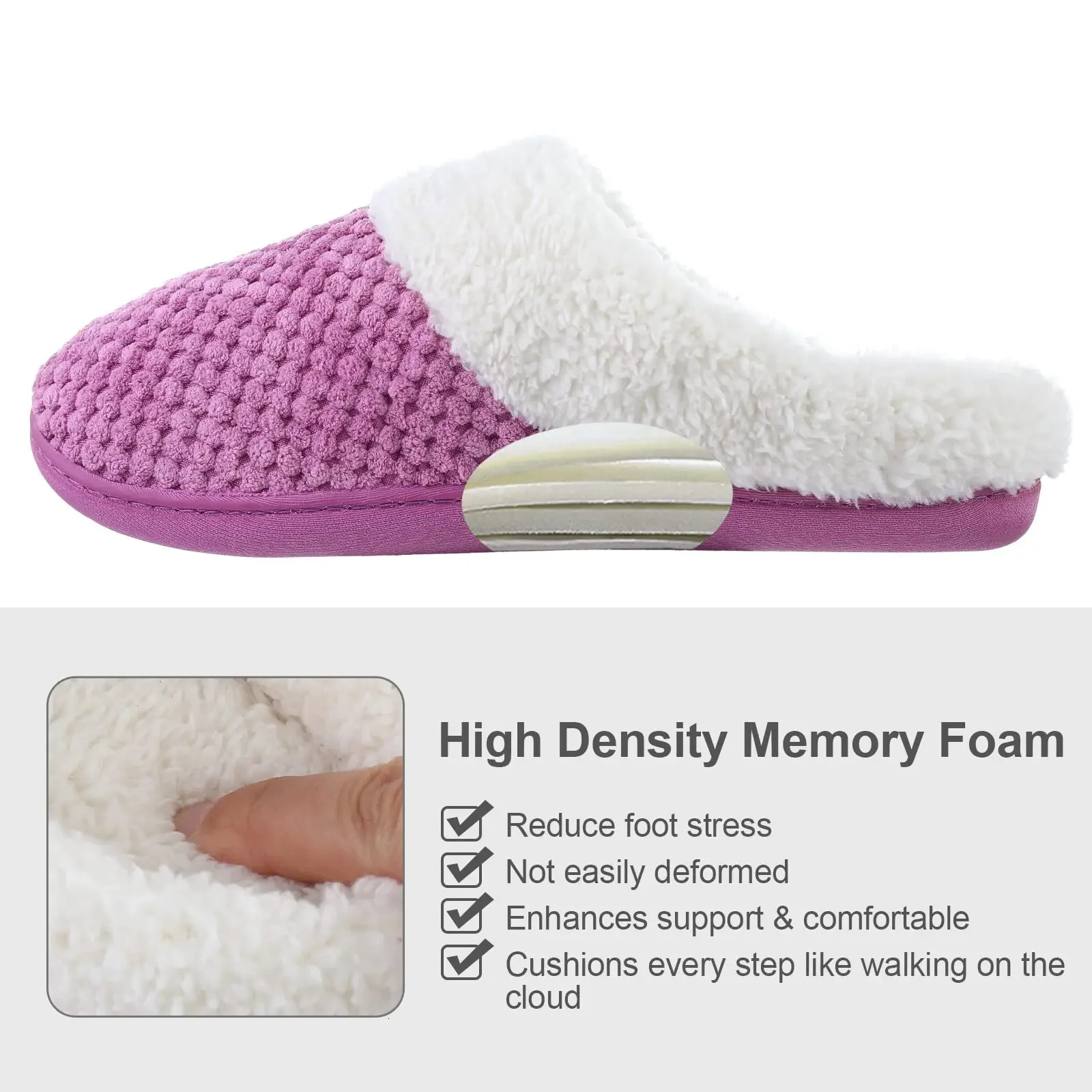 Goosecret Winter Fur House Slippers For Women Men Indoor Soft Comfort Fleece Lined Plush Flat Slipper Bedroom Casual Cotton Shoe 241125