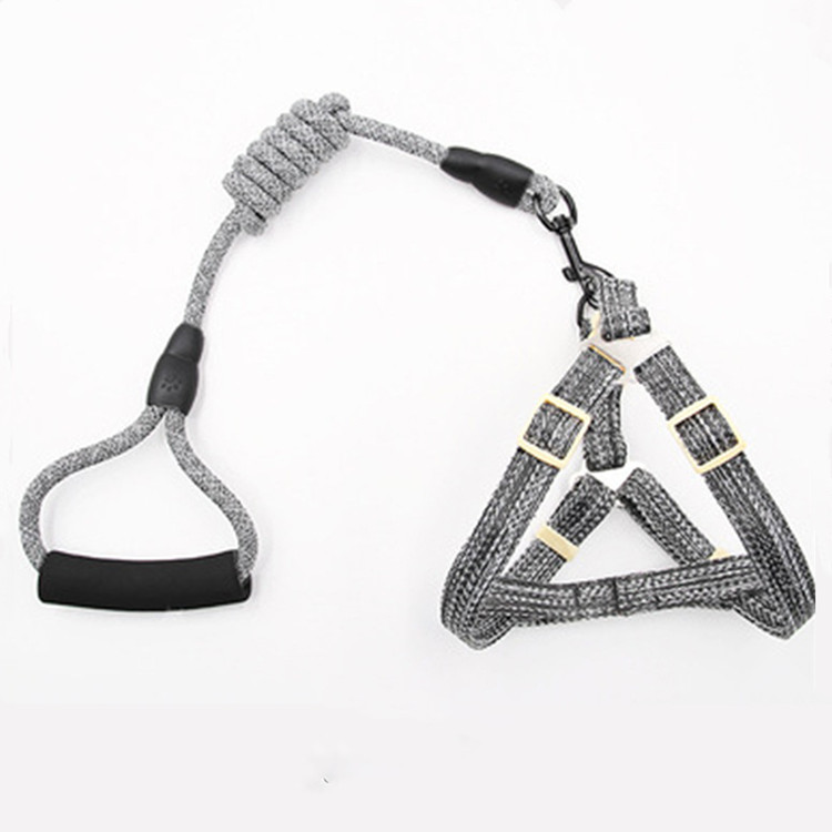 Dog Pet Collars Leashes Reflective Pet Leashes Rope Leash Collar Harness Set