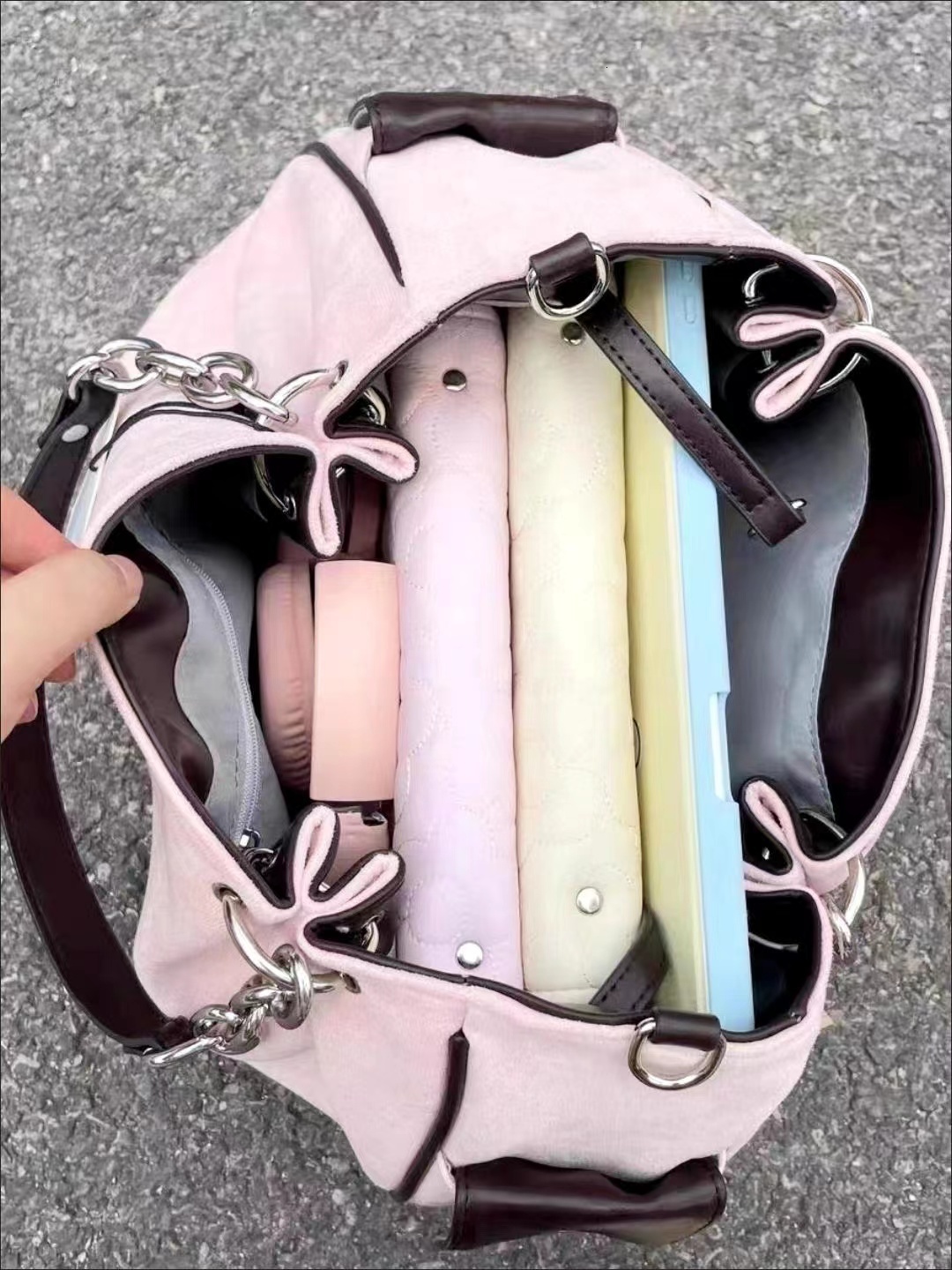 Vintage Letter Y2k Handbag Women Gothic Large Capacity Casual Crossbody Purse Female Haruku Aesthetic The Tote Bag Polyester