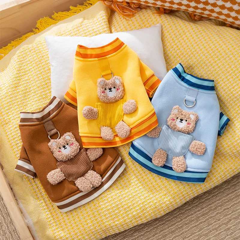 Pet Dog Jacket Coat for Small Dogs Bear Pattern Dog Clothes Luxury Puppy Coat Cute Soft Cat Jacket Pet Outifts Chihuahua ClothesXJ241125