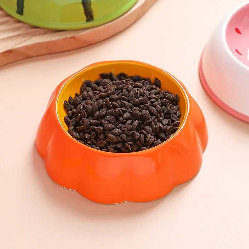 4 cute designs pet ceramics bowl watermelon strawberry shape cat food bowl small dog colorful water suppliers cat bowlXJ241125