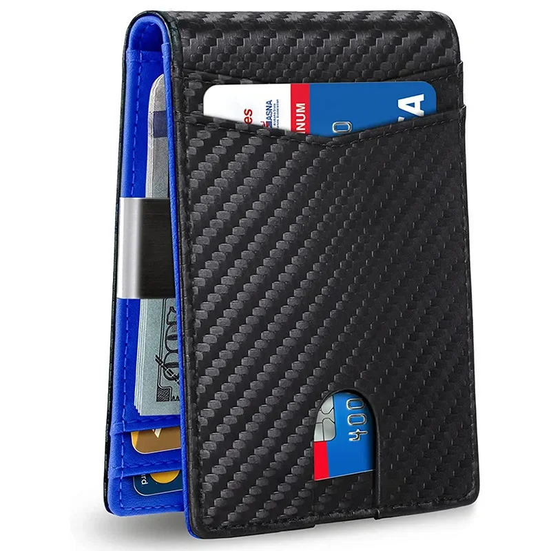 Rfid leather mens wallet ultra-thin mens card holder mens small wallet mens white wallet 241125