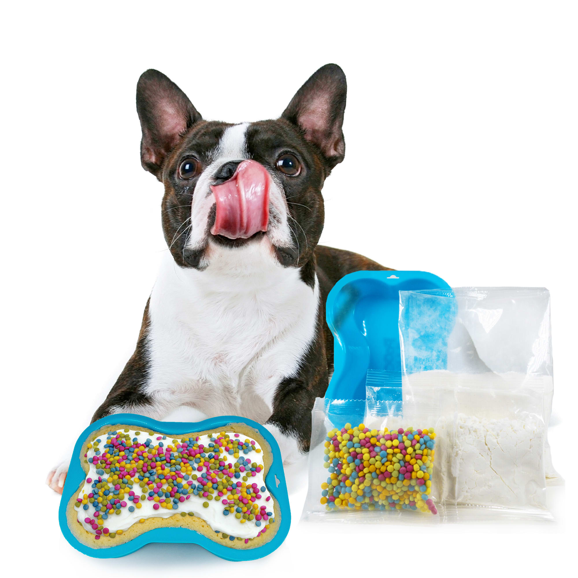 Pooch Cake Birthday Cake Kit with Frosting, Sprinkles & Reusable Silicone Pan Dog Treat, 10 oz.