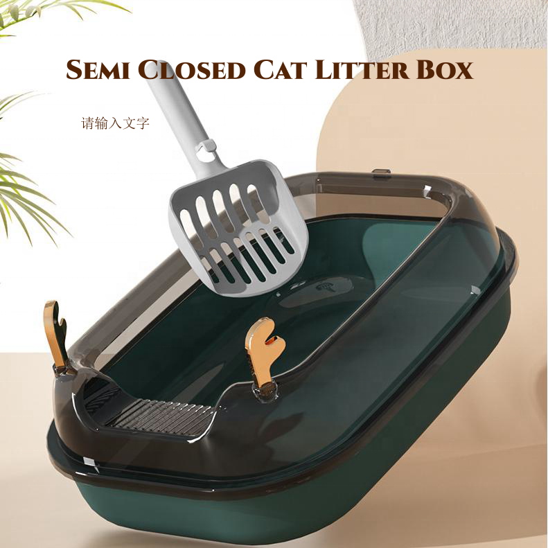 OF Best Sale High Quality Detachable PP Plastic Cat Tray Cat Toilet Litter Box For Cats