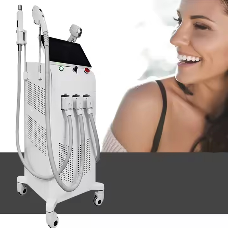 Professional 3-in-1 IPL & Diode Laser & nd yag picolaser machine for hair removal acne treatment tattoo removal