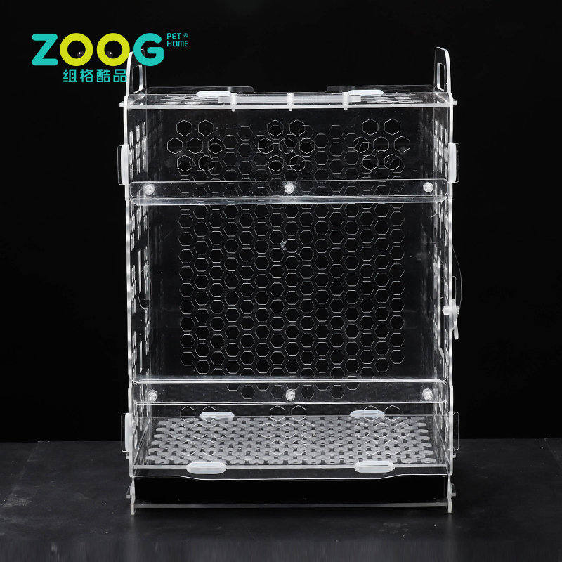 Fashion design rectangle clear pet container best bird cages