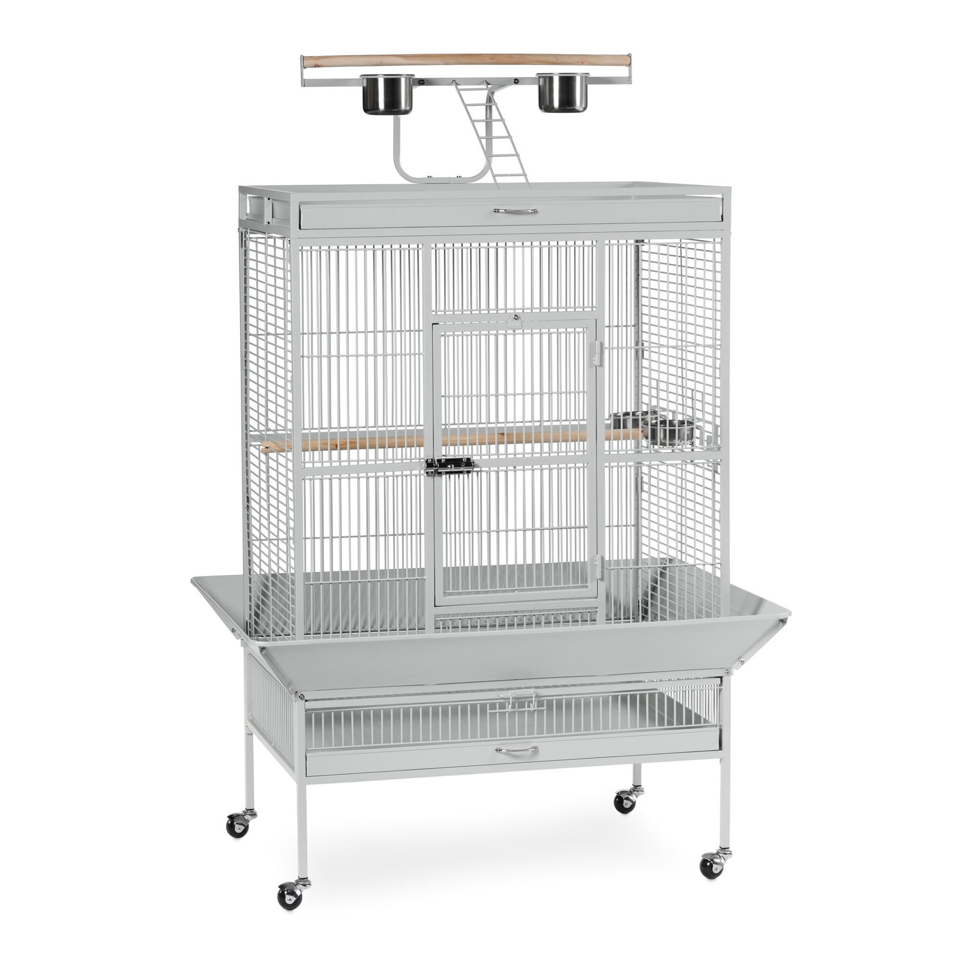 Prevue Pet Products Signature Select Series Wrought Iron Bird Cage in Pewter
