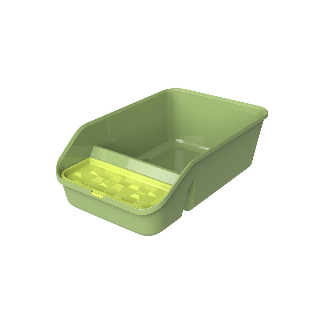 Emily Pets Premium Factory Manufacture Cat Cleaning Products Plastic Large Space Cat Toilet Box Cat Litter Box With Litter Scoop