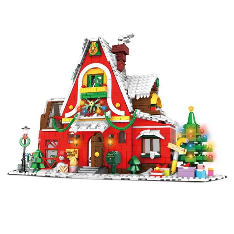 2023 Ci Creativi Winter Village Christmas House Christmas ART House Model Building Blocks Bricks Kids Toys Christmas GiftXJ241125