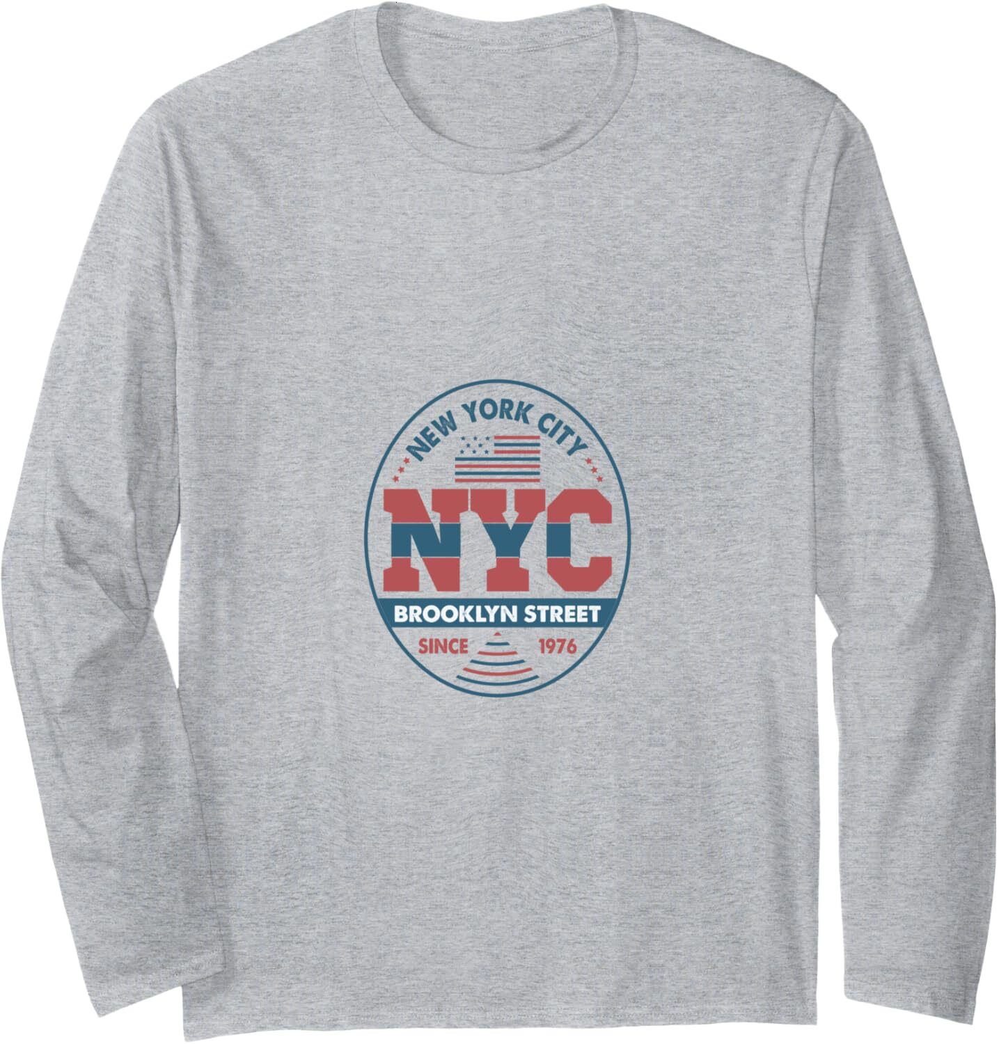 Long Sleeve Shirts for Men sweatshirt New York Brooklyn Style - Minimalist Design Tee Long Sleeve Streetwear Casual tops clothes cool