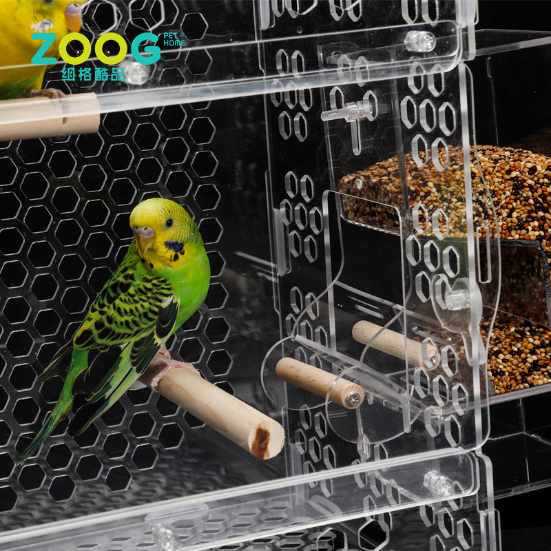 Hot Sale rectangle clear pet container modern pretty birdcage