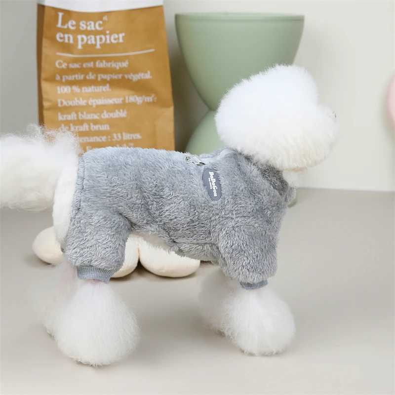 Winter Puppy Jumpsuit Soft Warm Dog Clothes For Small Medium Dogs Pajamas Chihuahua Coat Pug Yorkies Overalls Pet ClothingXJ241125